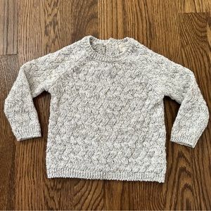 Quincy Mae cozy heathered knit sweater in fern, size 3-6 months